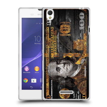 Силиконовый чехол на Sony Xperia T3 с принтом Доллар деньги Силиконовый чехол на Sony Xperia T3 с принтом Доллар деньги