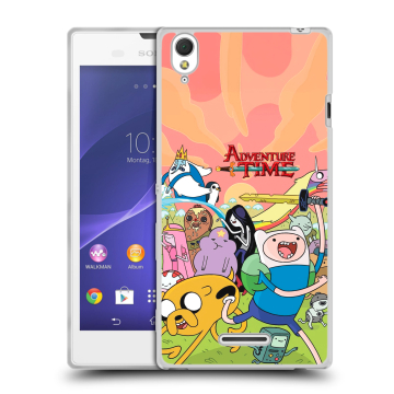 Силиконовый чехол на Sony Xperia T3 с принтом Adventure time Время приключений Силиконовый чехол на Sony Xperia T3 с принтом Adventure time Время приключений