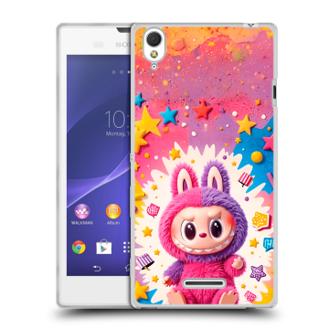 Силиконовый чехол на Sony Xperia T3 с принтом Labubu Лабубу Силиконовый чехол на Sony Xperia T3 с принтом Labubu Лабубу
