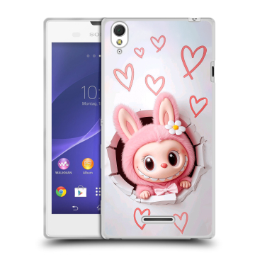 Силиконовый чехол на Sony Xperia T3 с принтом Labubu Лабубу