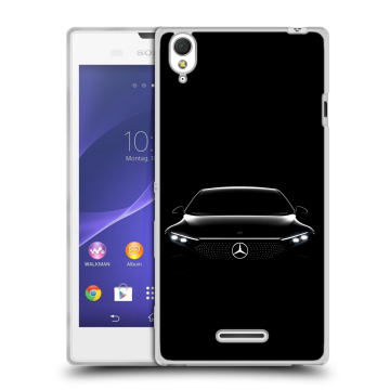 Силиконовый чехол на Sony Xperia T3 с принтом Mercedes Мерседес
