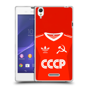 Силиконовый чехол на Sony Xperia T3 с принтом Флаг Герб СССР Силиконовый чехол на Sony Xperia T3 с принтом Флаг Герб СССР