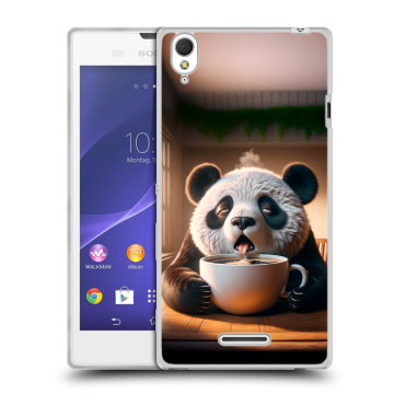 Силиконовый чехол на Sony Xperia T3 с принтом смешная панда Силиконовый чехол на Sony Xperia T3 с принтом смешная панда