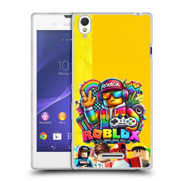 Силиконовый чехол на Sony Xperia T3 с принтом Roblox Роблокс