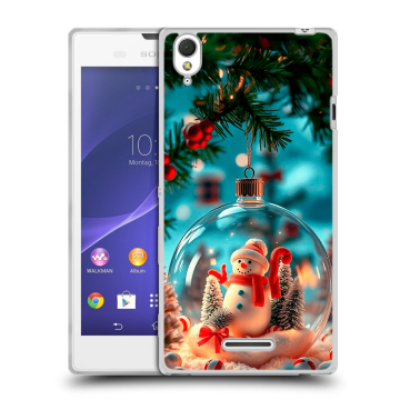 Силиконовый чехол на Sony Xperia T3 с принтом Новый год Силиконовый чехол на Sony Xperia T3 с принтом Новый год