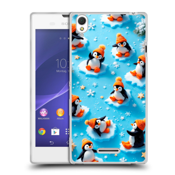 Силиконовый чехол на Sony Xperia T3 с принтом Новый год Силиконовый чехол на Sony Xperia T3 с принтом Новый год