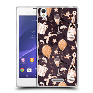 Силиконовый чехол на Sony Xperia T3 с принтом Новый год Силиконовый чехол на Sony Xperia T3 с принтом Новый год