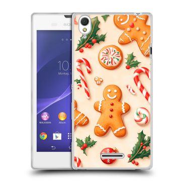 Силиконовый чехол на Sony Xperia T3 с принтом Новый год Силиконовый чехол на Sony Xperia T3 с принтом Новый год