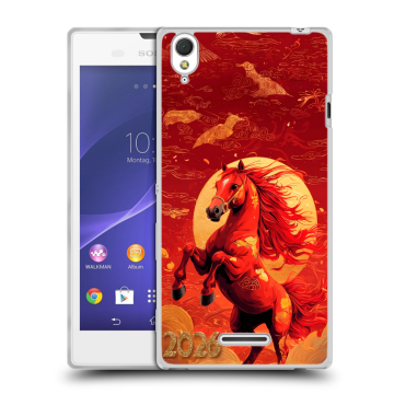 Силиконовый чехол на Sony Xperia T3 с принтом Новый год Силиконовый чехол на Sony Xperia T3 с принтом Новый год