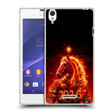 Силиконовый чехол на Sony Xperia T3 с принтом Новый год Силиконовый чехол на Sony Xperia T3 с принтом Новый год