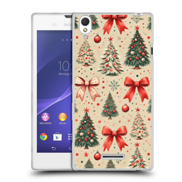 Силиконовый чехол на Sony Xperia T3 с принтом Новый год Силиконовый чехол на Sony Xperia T3 с принтом Новый год