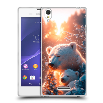 Силиконовый чехол на Sony Xperia T3 с принтом Новый год