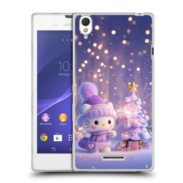 Силиконовый чехол на Sony Xperia T3 с принтом Новый год
