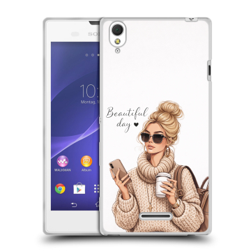 Силиконовый чехол на Sony Xperia T3 с принтом женский Силиконовый чехол на Sony Xperia T3 с принтом женский