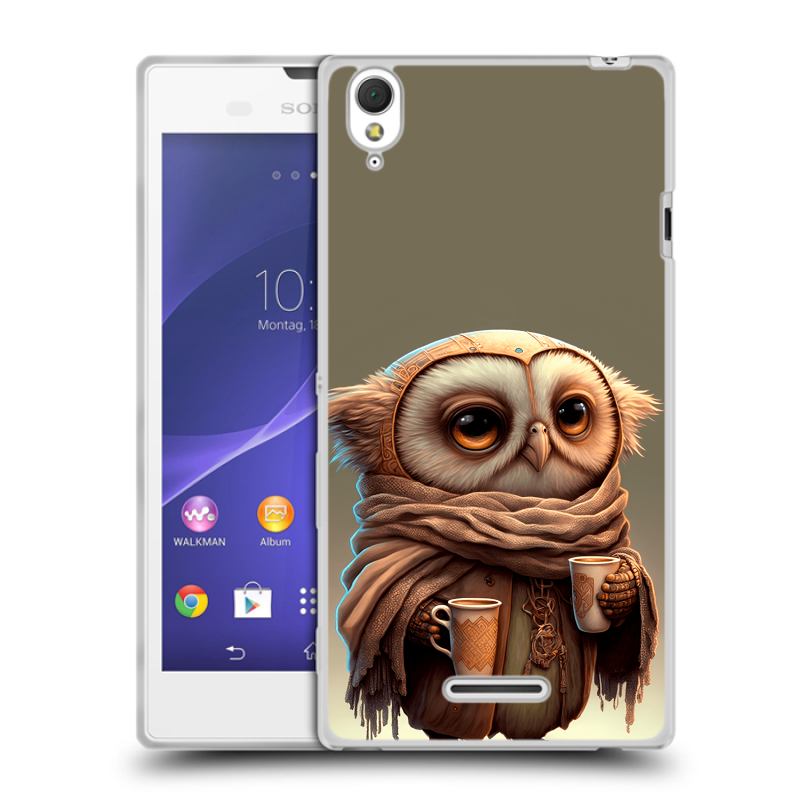 Силиконовый чехол на Sony Xperia T3 с принтом Сова Силиконовый чехол на Sony Xperia T3 с принтом Сова