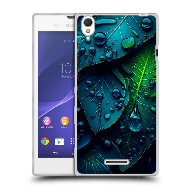 Силиконовый чехол на Sony Xperia T3 с принтом Листья Силиконовый чехол на Sony Xperia T3 с принтом Листья