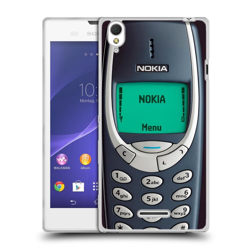 Силиконовый чехол на Sony Xperia T3 с принтом Старый телефон Силиконовый чехол на Sony Xperia T3 с принтом Старый телефон