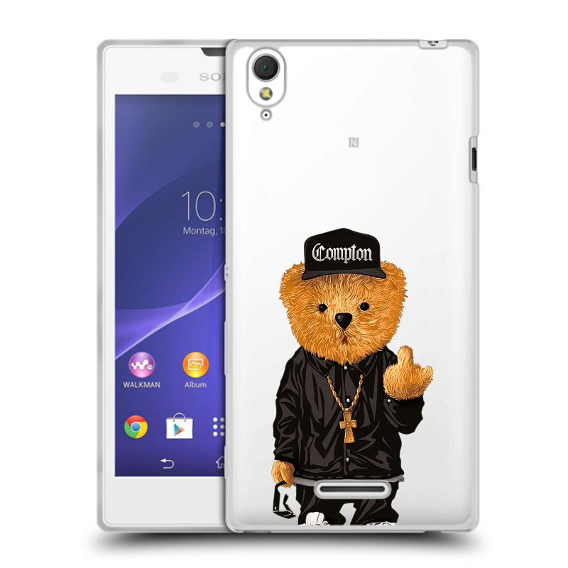 Силиконовый чехол на Sony Xperia T3 с принтом Мишка Силиконовый чехол на Sony Xperia T3 с принтом Мишка