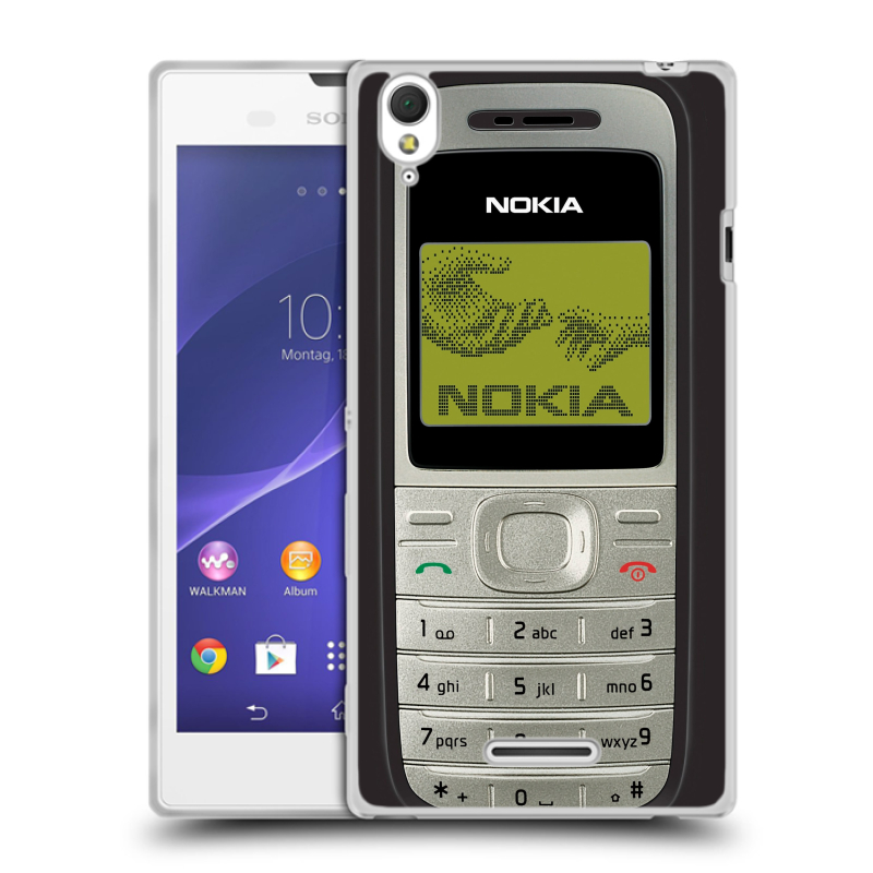 Силиконовый чехол на Sony Xperia T3 с принтом Ретро Нокия Силиконовый чехол на Sony Xperia T3 с принтом Ретро Нокия