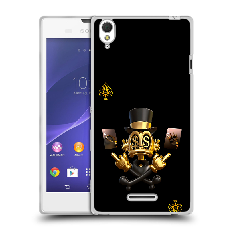Силиконовый чехол на Sony Xperia T3 с принтом Золотой скрудж макдак Силиконовый чехол на Sony Xperia T3 с принтом Золотой скрудж макдак