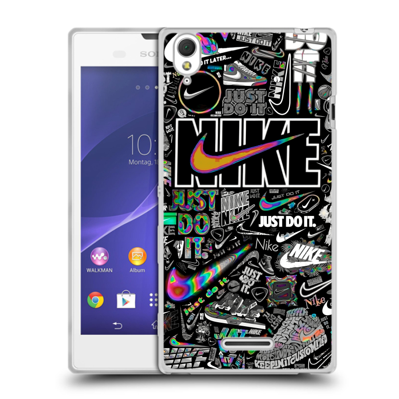 Силиконовый чехол на Sony Xperia T3 с принтом Найк Силиконовый чехол на Sony Xperia T3 с принтом Найк