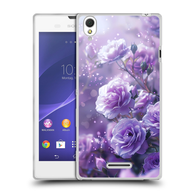 Силиконовый чехол на Sony Xperia T3 с принтом Розы цветы Силиконовый чехол на Sony Xperia T3 с принтом Розы цветы