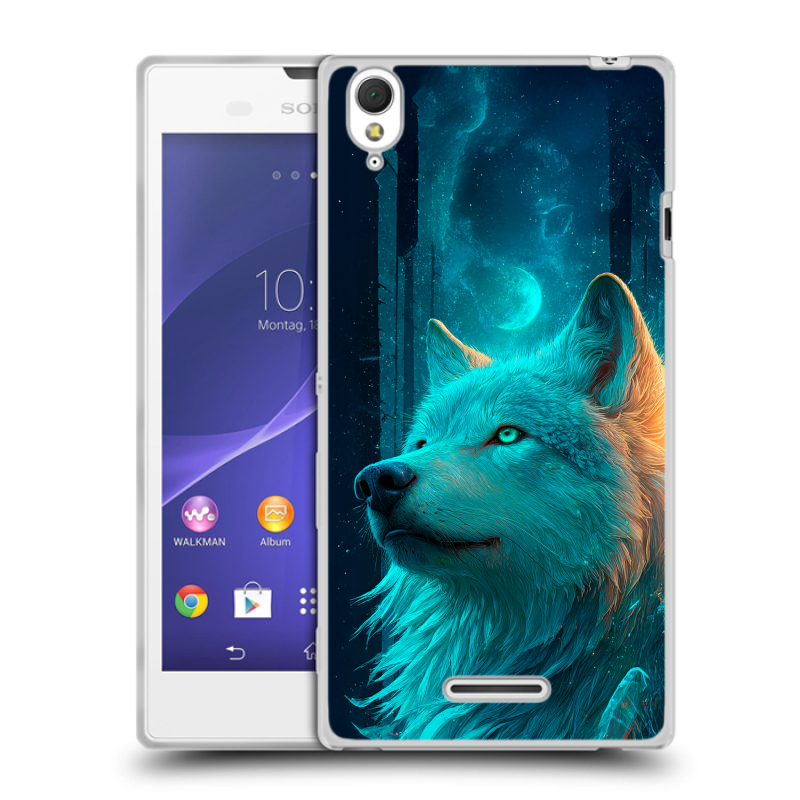 Силиконовый чехол на Sony Xperia T3 с принтом бабочки саккура Силиконовый чехол на Sony Xperia T3 с принтом бабочки саккура