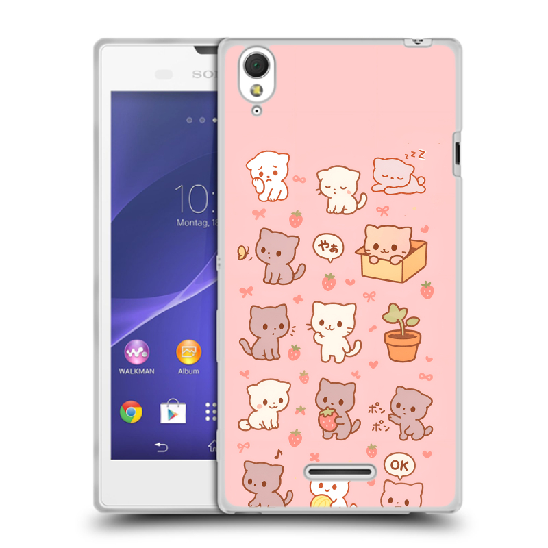 Силиконовый чехол на Sony Xperia T3 с принтом Hello Kitty Хелоу Кити Силиконовый чехол на Sony Xperia T3 с принтом Hello Kitty Хелоу Кити