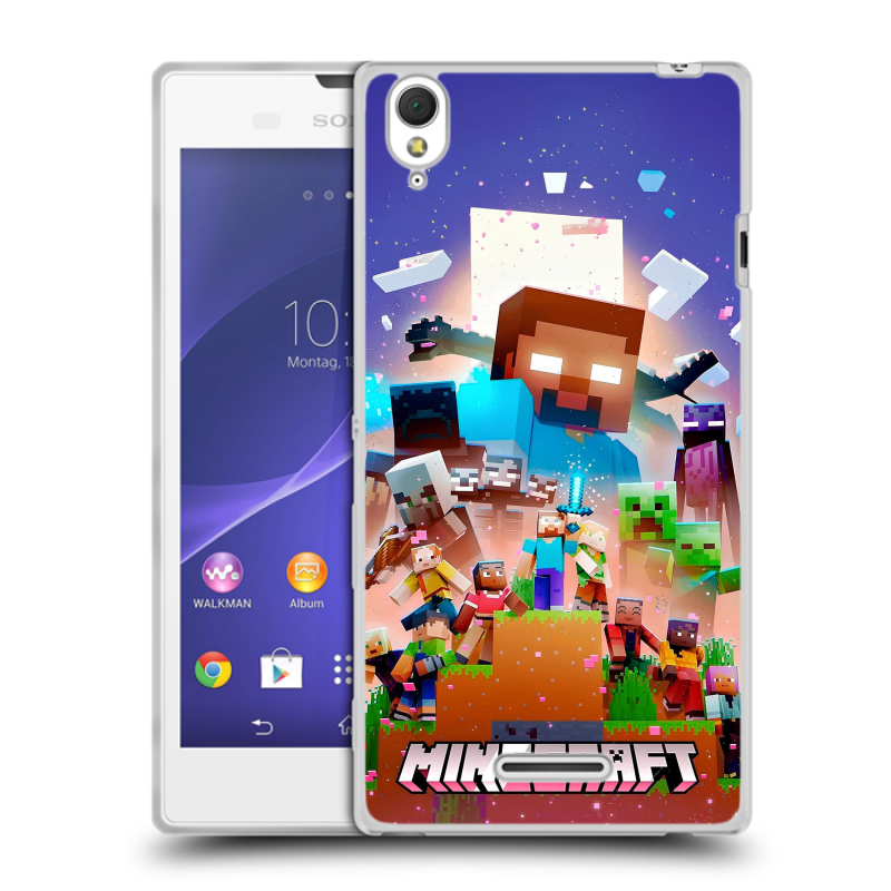Силиконовый чехол на Sony Xperia T3 с принтом Майнкрафт Minecraft Силиконовый чехол на Sony Xperia T3 с принтом Майнкрафт Minecraft