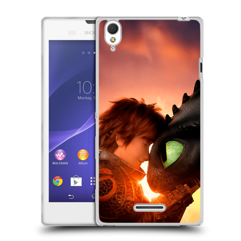 Силиконовый чехол на Sony Xperia T3 с принтом Как приручить дракона Силиконовый чехол на Sony Xperia T3 с принтом Как приручить дракона