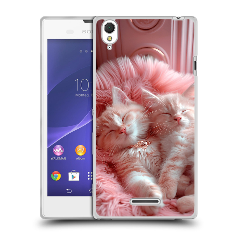Силиконовый чехол на Sony Xperia T3 с принтом котята котики Силиконовый чехол на Sony Xperia T3 с принтом котята котики