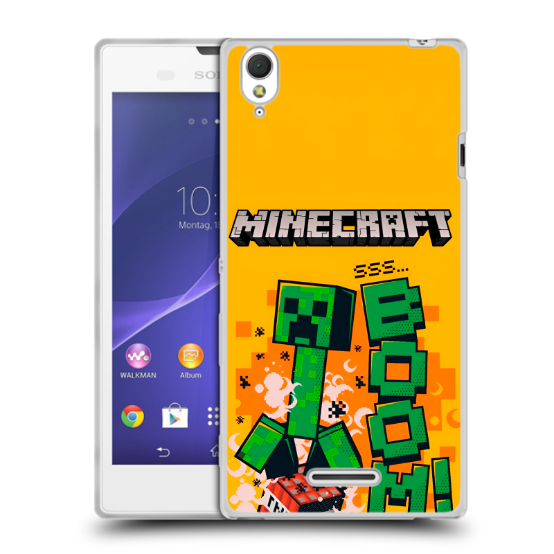Силиконовый чехол на Sony Xperia T3 с принтом Майнкрафт Minecraft Силиконовый чехол на Sony Xperia T3 с принтом Майнкрафт Minecraft