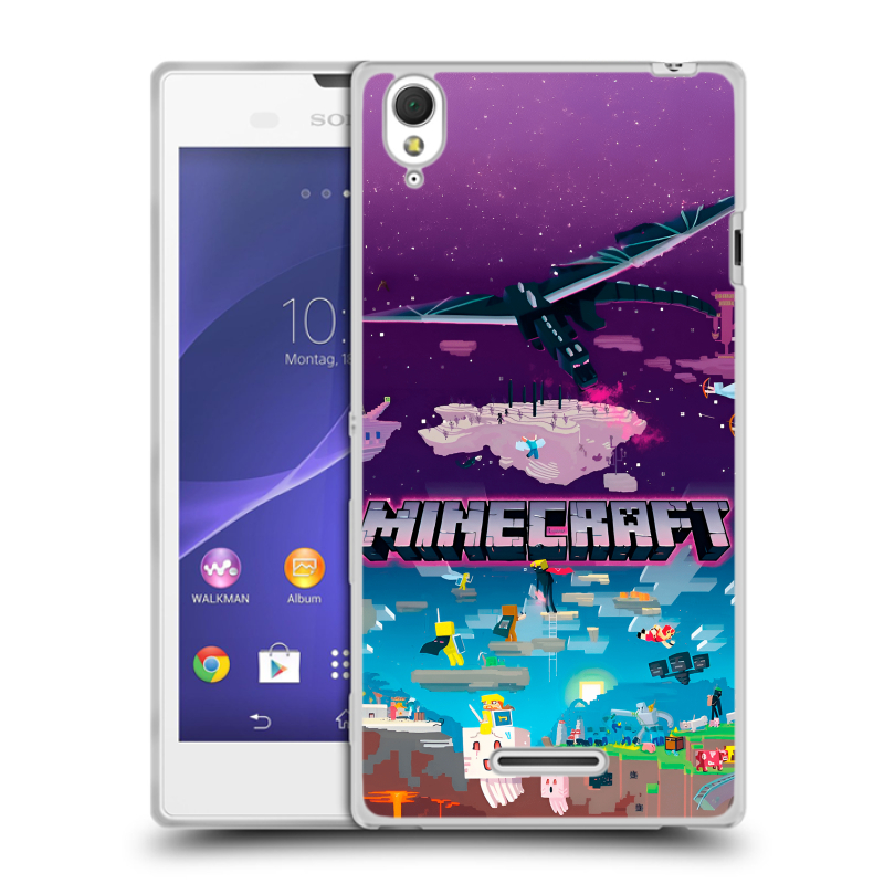 Силиконовый чехол на Sony Xperia T3 с принтом Майнкрафт Minecraft Силиконовый чехол на Sony Xperia T3 с принтом Майнкрафт Minecraft