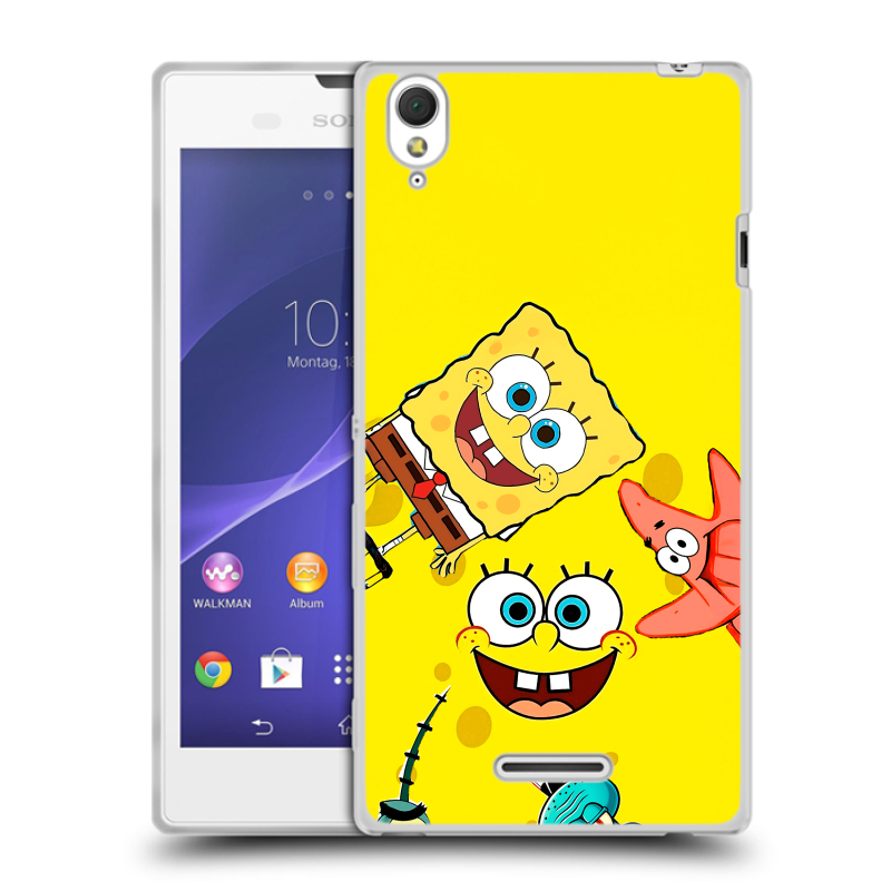 Силиконовый чехол на Sony Xperia T3 с принтом Спанч боб Спанчбоб Силиконовый чехол на Sony Xperia T3 с принтом Спанч боб Спанчбоб