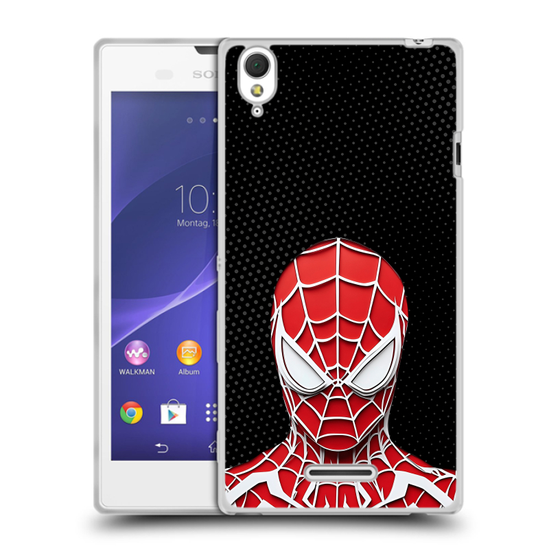 Силиконовый чехол на Sony Xperia T3 с принтом человек паук spiderman Силиконовый чехол на Sony Xperia T3 с принтом человек паук spiderman