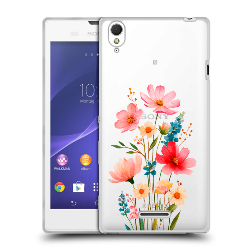 Силиконовый чехол на Sony Xperia T3 с принтом Цветы Силиконовый чехол на Sony Xperia T3 с принтом Цветы