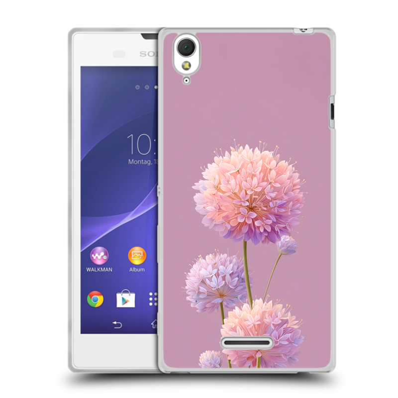 Силиконовый чехол на Sony Xperia T3 с принтом Цветы Силиконовый чехол на Sony Xperia T3 с принтом Цветы