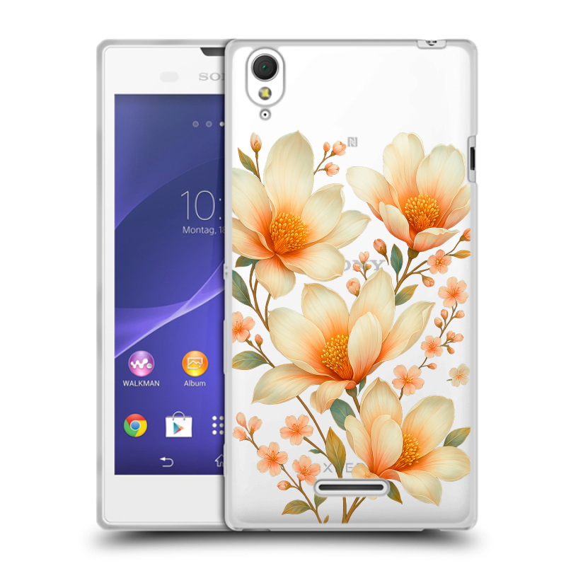 Силиконовый чехол на Sony Xperia T3 с принтом Цветы Силиконовый чехол на Sony Xperia T3 с принтом Цветы