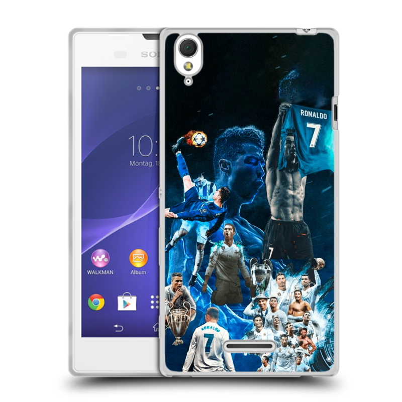 Силиконовый чехол на Sony Xperia T3 с принтом Реал Роналдо Силиконовый чехол на Sony Xperia T3 с принтом Реал Роналдо
