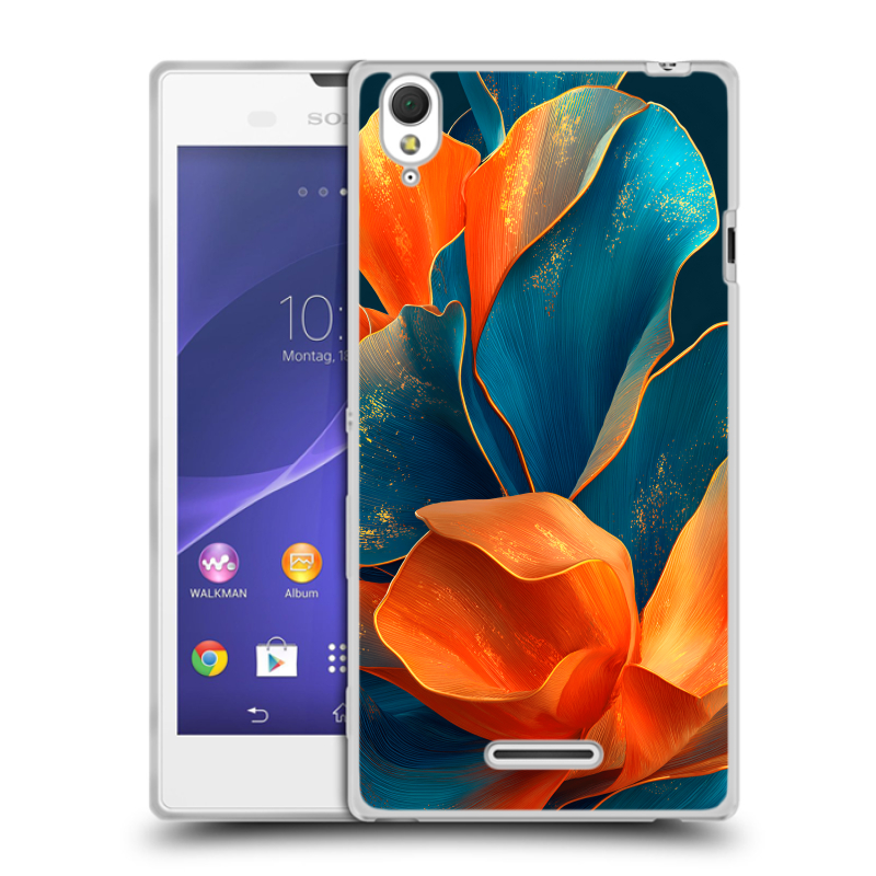 Силиконовый чехол на Sony Xperia T3 с принтом Цветы Силиконовый чехол на Sony Xperia T3 с принтом Цветы