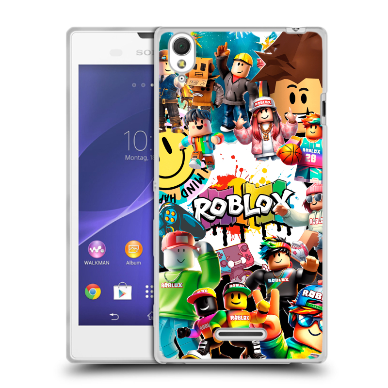 Силиконовый чехол на Sony Xperia T3 с принтом Roblox Роблокс Силиконовый чехол на Sony Xperia T3 с принтом Roblox Роблокс