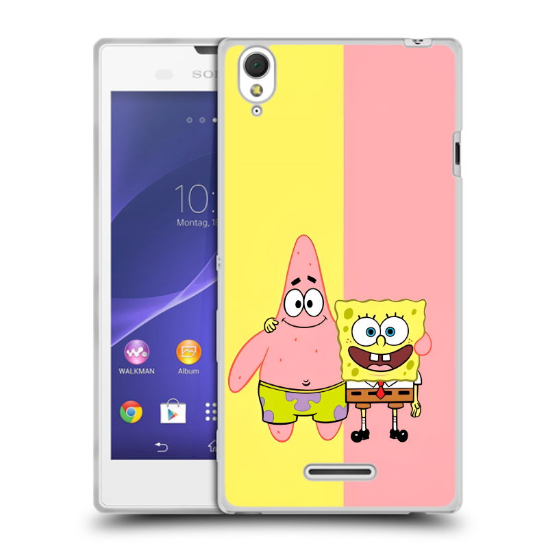 Силиконовый чехол на Sony Xperia T3 с принтом Спанч боб Спанчбоб Силиконовый чехол на Sony Xperia T3 с принтом Спанч боб Спанчбоб