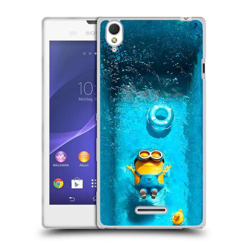 Силиконовый чехол на Sony Xperia T3 с принтом Миньоны Силиконовый чехол на Sony Xperia T3 с принтом Миньоны