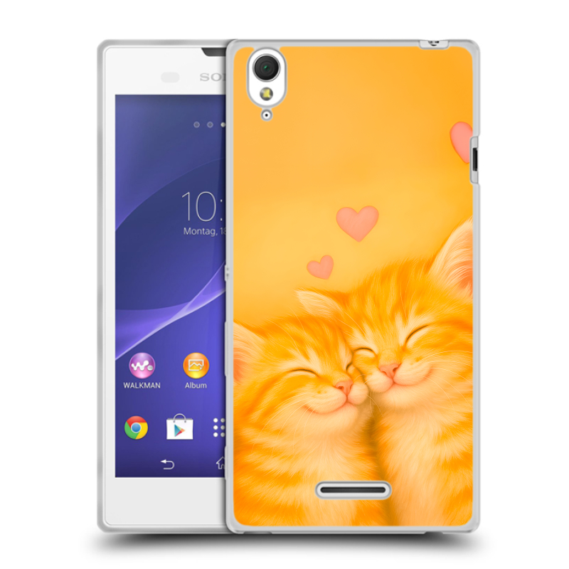 Силиконовый чехол на Sony Xperia T3 с принтом Милые котята Силиконовый чехол на Sony Xperia T3 с принтом Милые котята