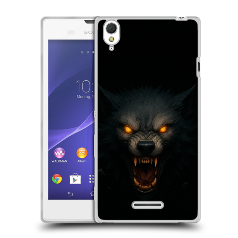 Силиконовый чехол на Sony Xperia T3 с принтом Волк Силиконовый чехол на Sony Xperia T3 с принтом Волк