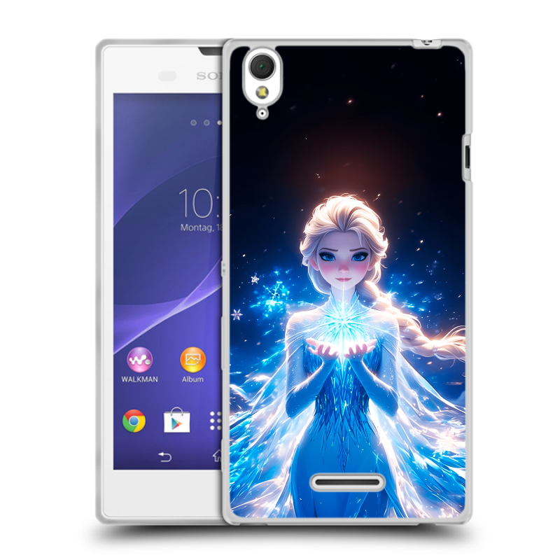 Силиконовый чехол на Sony Xperia T3 с принтом Холодное сердце Frozen Силиконовый чехол на Sony Xperia T3 с принтом Холодное сердце Frozen
