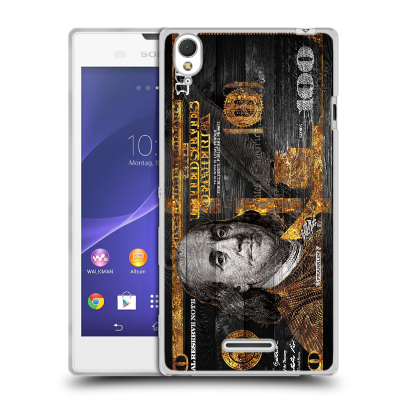 Силиконовый чехол на Sony Xperia T3 с принтом Доллар деньги Силиконовый чехол на Sony Xperia T3 с принтом Доллар деньги
