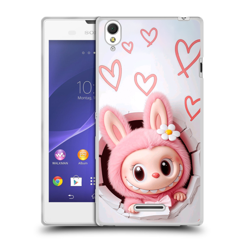 Силиконовый чехол на Sony Xperia T3 с принтом Labubu Лабубу Силиконовый чехол на Sony Xperia T3 с принтом Labubu Лабубу