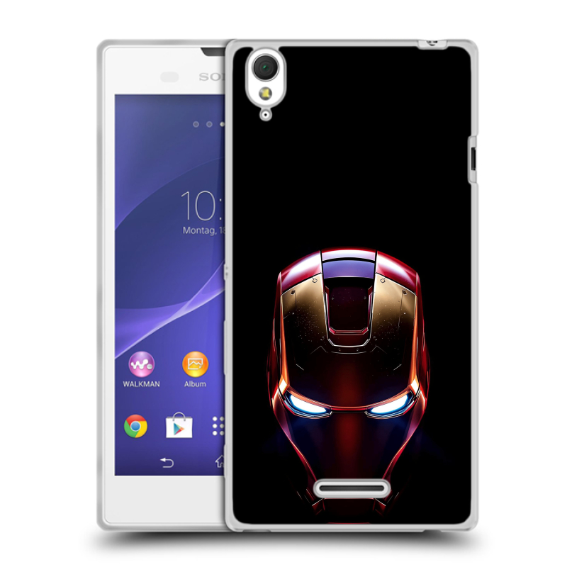 Силиконовый чехол на Sony Xperia T3 с принтом IronMan Железный человек Силиконовый чехол на Sony Xperia T3 с принтом IronMan Железный человек