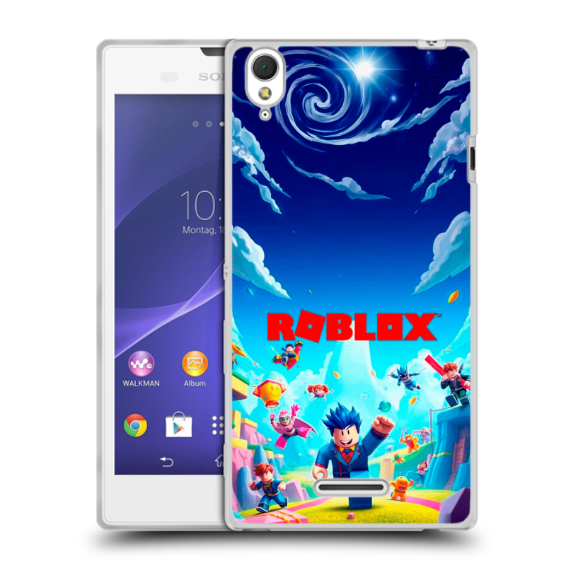 Силиконовый чехол на Sony Xperia T3 с принтом Roblox Роблокс Силиконовый чехол на Sony Xperia T3 с принтом Roblox Роблокс